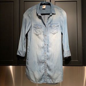 H&M DENIM TUNIC SIZE 4